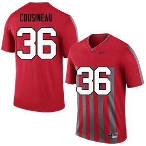 Men's Ohio State Buckeyes #36 Tom Cousineau Throwback Nike NCAA College Football Jersey Stock VQG8544OX